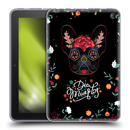 Klaudia Senator French Bulldog Day Of The Dead Soft Gel Case for Amazon Fire 7 2022