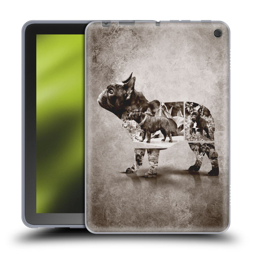 Klaudia Senator French Bulldog Vintage Soft Gel Case for Amazon Fire HD 8/Fire HD 8 Plus 2020