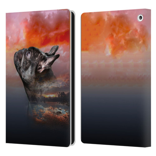 Klaudia Senator French Bulldog 2 Reminisce Leather Book Wallet Case Cover For Amazon Fire HD 8/Fire HD 8 Plus 2020