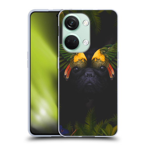 Klaudia Senator French Bulldog 2 Bird Feathers Soft Gel Case for OnePlus Nord 3 5G