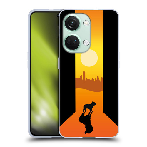Klaudia Senator French Bulldog 2 Shadow At Sunset Soft Gel Case for OnePlus Nord 3 5G