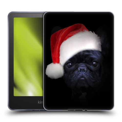 Klaudia Senator French Bulldog 2 Christmas Hat Soft Gel Case for Amazon Kindle Paperwhite 5 (2021)