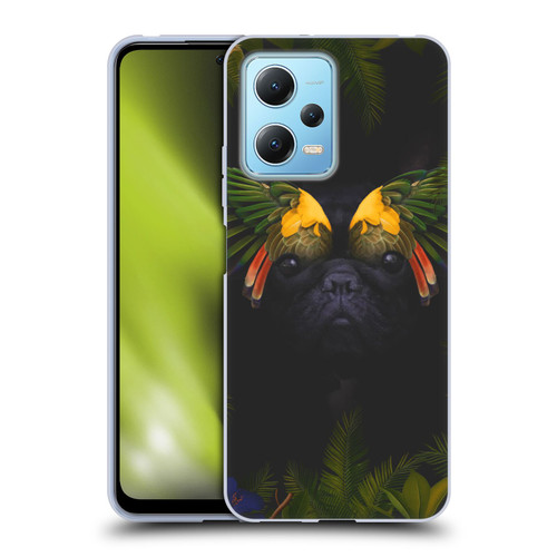 Klaudia Senator French Bulldog 2 Bird Feathers Soft Gel Case for Xiaomi Redmi Note 12 5G