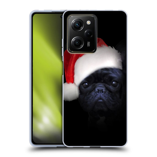 Klaudia Senator French Bulldog 2 Christmas Hat Soft Gel Case for Xiaomi Redmi Note 12 Pro 5G