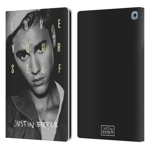 Justin Bieber Purpose B&w Love Yourself Leather Book Wallet Case Cover For Amazon Fire HD 10 / Plus 2021
