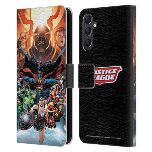 Justice League DC Comics Comic Book Covers #10 Darkseid War Leather Book Wallet Case Cover For Samsung Galaxy A24 4G / M34 5G