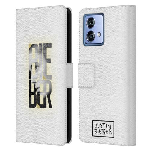 Justin Bieber Purpose B&w Mirror Calendar Text Leather Book Wallet Case Cover For Motorola Moto G84 5G