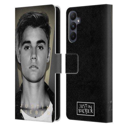 Justin Bieber Purpose B&w What Do You Mean Shot Leather Book Wallet Case Cover For Samsung Galaxy A05s