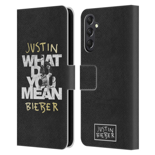 Justin Bieber Purpose B&w What Do You Mean Typography Leather Book Wallet Case Cover For Samsung Galaxy A24 4G / M34 5G