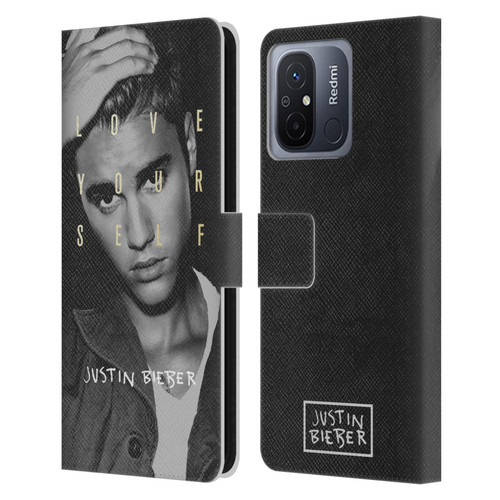 Justin Bieber Purpose B&w Love Yourself Leather Book Wallet Case Cover For Xiaomi Redmi 12C