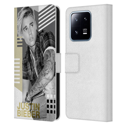 Justin Bieber Purpose B&w Calendar Geometric Collage Leather Book Wallet Case Cover For Xiaomi 13 Pro 5G