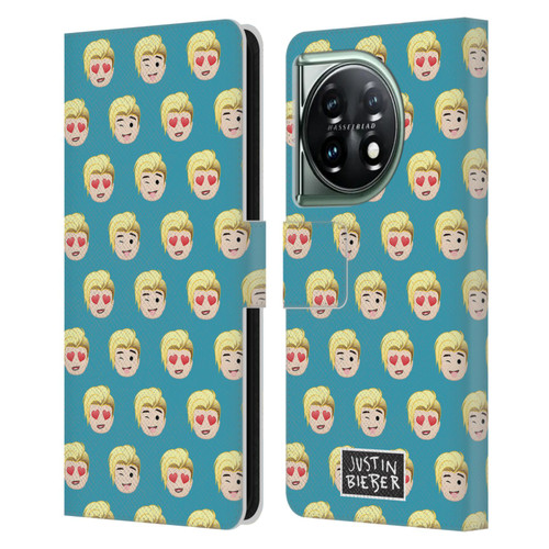 Justin Bieber Justmojis Patterns Leather Book Wallet Case Cover For OnePlus 11 5G