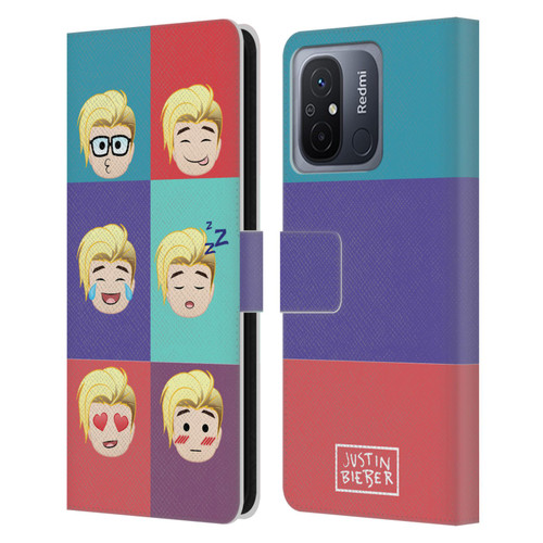 Justin Bieber Justmojis Cute Faces Leather Book Wallet Case Cover For Xiaomi Redmi 12C