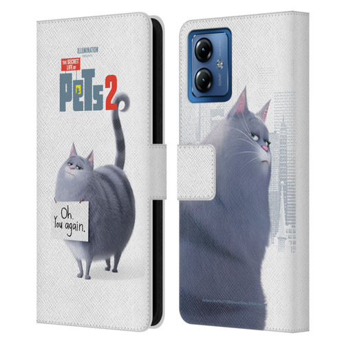 The Secret Life of Pets 2 Character Posters Chloe Cat Leather Book Wallet Case Cover For Motorola Moto G14