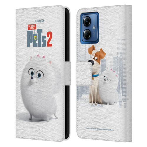 The Secret Life of Pets 2 Character Posters Gidget Pomeranian Dog Leather Book Wallet Case Cover For Motorola Moto G14