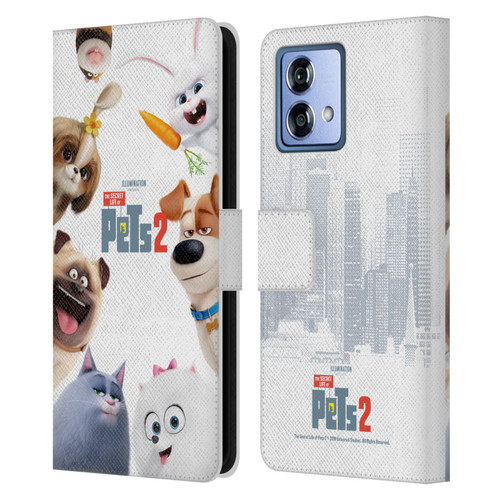 The Secret Life of Pets 2 Character Posters Group Leather Book Wallet Case Cover For Motorola Moto G84 5G