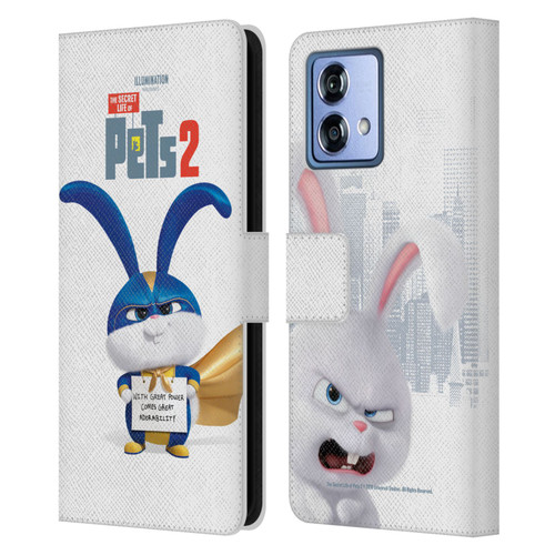 The Secret Life of Pets 2 Character Posters Snowball Rabbit Bunny Leather Book Wallet Case Cover For Motorola Moto G84 5G