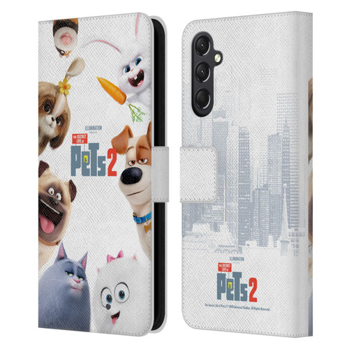 The Secret Life of Pets 2 Character Posters Group Leather Book Wallet Case Cover For Samsung Galaxy A24 4G / M34 5G