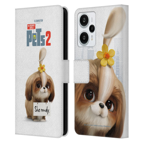 The Secret Life of Pets 2 Character Posters Daisy Shi Tzu Dog Leather Book Wallet Case Cover For Xiaomi Redmi Note 12T