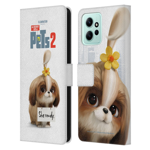 The Secret Life of Pets 2 Character Posters Daisy Shi Tzu Dog Leather Book Wallet Case Cover For Xiaomi Redmi 12
