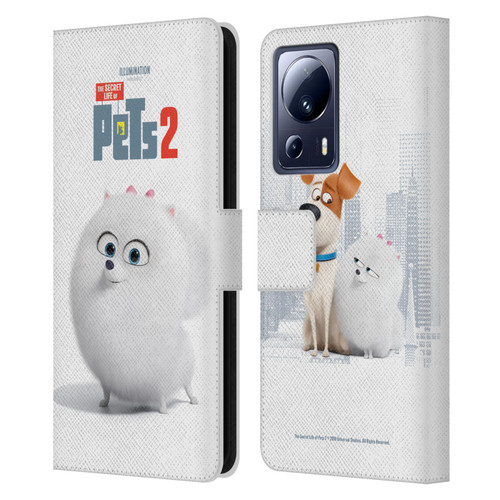 The Secret Life of Pets 2 Character Posters Gidget Pomeranian Dog Leather Book Wallet Case Cover For Xiaomi 13 Lite 5G