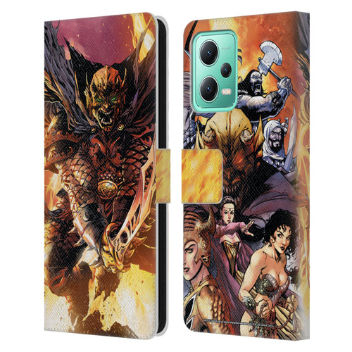 Justice League DC Comics Dark Comic Art Etrigan Demon Knights Leather Book Wallet Case Cover For Xiaomi Redmi Note 12 5G