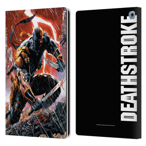 Justice League DC Comics Deathstroke Comic Art Vol. 1 Gods Of War Leather Book Wallet Case Cover For Amazon Fire HD 10 / Plus 2021