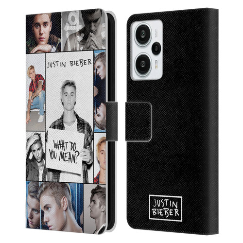 Justin Bieber Purpose Grid Poster Leather Book Wallet Case Cover For Xiaomi Redmi Note 12T