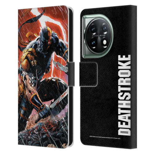 Justice League DC Comics Deathstroke Comic Art Vol. 1 Gods Of War Leather Book Wallet Case Cover For OnePlus 11 5G