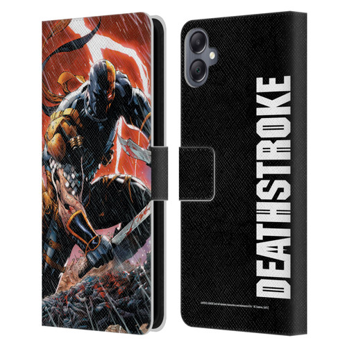 Justice League DC Comics Deathstroke Comic Art Vol. 1 Gods Of War Leather Book Wallet Case Cover For Samsung Galaxy A05