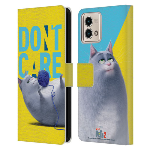 The Secret Life of Pets 2 II For Pet's Sake Chloe Cat Yarn Ball Leather Book Wallet Case Cover For Motorola Moto G Stylus 5G 2023