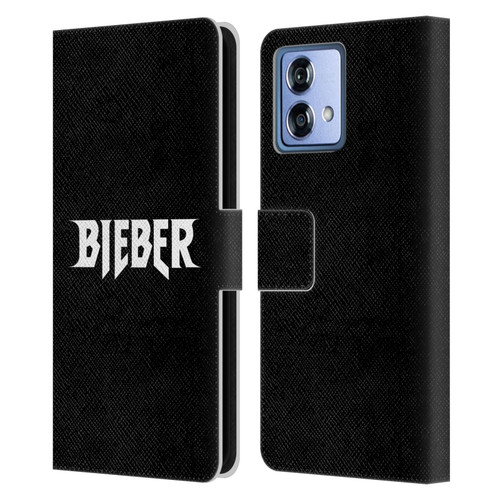 Justin Bieber Tour Merchandise Logo Name Leather Book Wallet Case Cover For Motorola Moto G84 5G