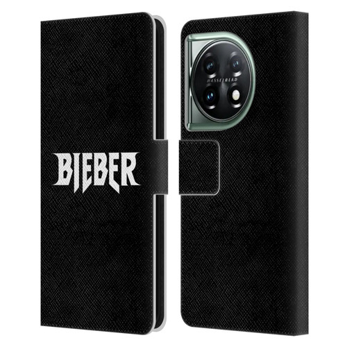 Justin Bieber Tour Merchandise Logo Name Leather Book Wallet Case Cover For OnePlus 11 5G