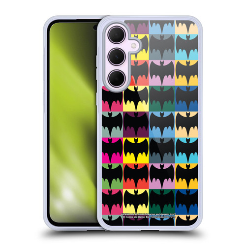 Batman TV Series Logos Patterns Soft Gel Case for Samsung Galaxy A35 5G