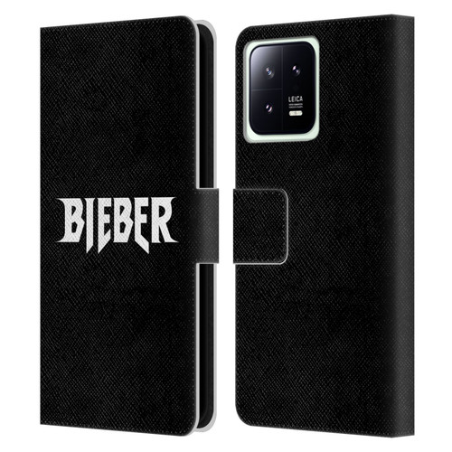 Justin Bieber Tour Merchandise Logo Name Leather Book Wallet Case Cover For Xiaomi 13 5G