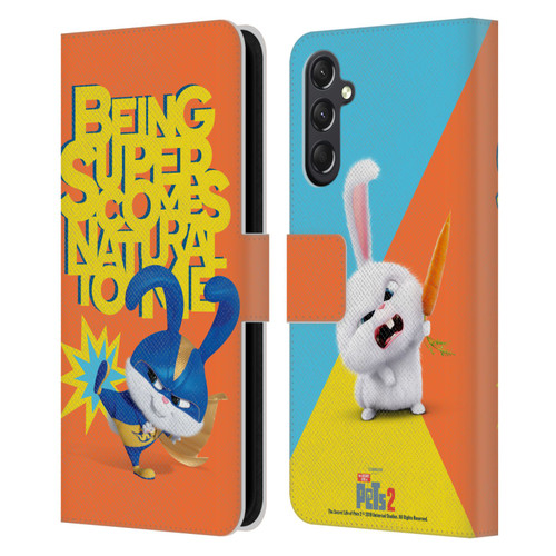 The Secret Life of Pets 2 II For Pet's Sake Snowball Rabbit Bunny Costume Leather Book Wallet Case Cover For Samsung Galaxy A24 4G / M34 5G