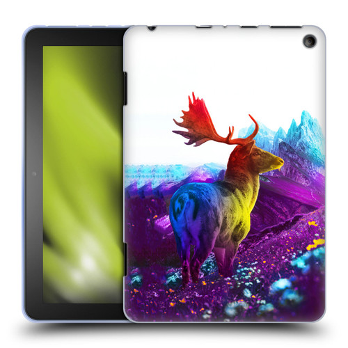 Dave Loblaw Animals Purple Mountain Deer Soft Gel Case for Amazon Fire HD 8/Fire HD 8 Plus 2020