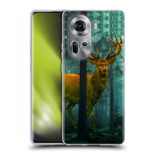 Dave Loblaw Animals Giant Forest Deer Soft Gel Case for OPPO Reno11