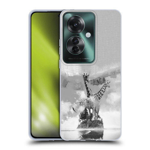 Dave Loblaw Animals Giraffe In The Mist Soft Gel Case for OPPO Reno11 F 5G / F25 Pro 5G