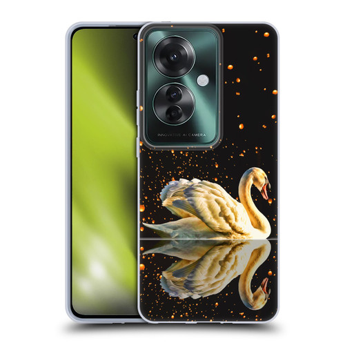 Dave Loblaw Animals Swan Lake Reflections Soft Gel Case for OPPO Reno11 F 5G / F25 Pro 5G