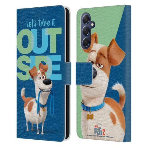 The Secret Life of Pets 2 II For Pet's Sake Max Dog Leash Leather Book Wallet Case Cover For Samsung Galaxy M54 5G