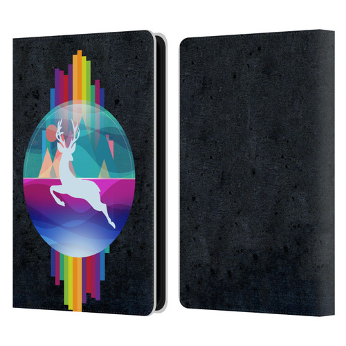 Dave Loblaw Contemporary Art Deer In Dome Leather Book Wallet Case Cover For Amazon Kindle Paperwhite 5 (2021)