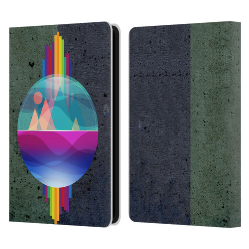 Dave Loblaw Contemporary Art Mountains Under The Dome Leather Book Wallet Case Cover For Amazon Kindle Paperwhite 5 (2021)