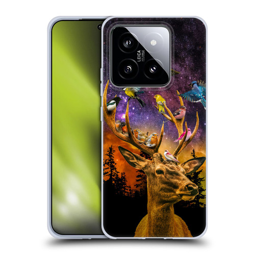 Dave Loblaw Animals Deer and Birds Soft Gel Case for Xiaomi 14