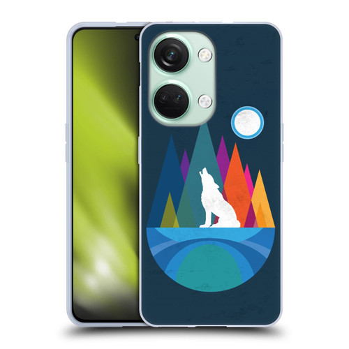 Dave Loblaw Contemporary Art Wolf Mountain With Texture Soft Gel Case for OnePlus Nord 3 5G