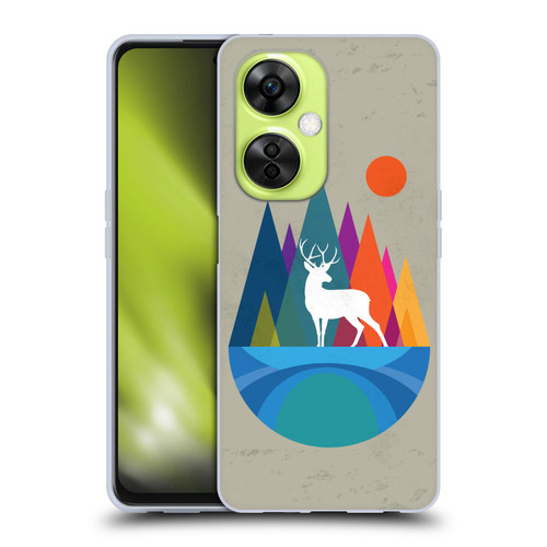 Dave Loblaw Contemporary Art Mountain Deer Soft Gel Case for OnePlus Nord CE 3 Lite 5G
