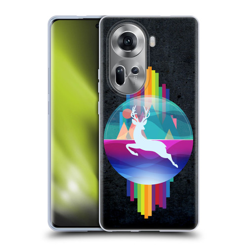 Dave Loblaw Contemporary Art Deer In Dome Soft Gel Case for OPPO Reno11