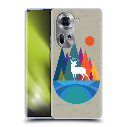 Dave Loblaw Contemporary Art Mountain Deer Soft Gel Case for OPPO Reno11