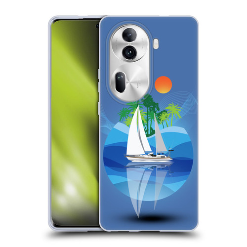 Dave Loblaw Contemporary Art Tropical Waters Soft Gel Case for OPPO Reno11 Pro