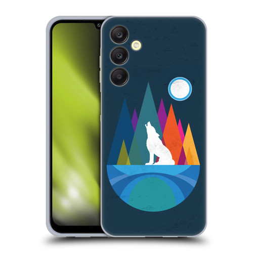 Dave Loblaw Contemporary Art Wolf Mountain With Texture Soft Gel Case for Samsung Galaxy A25 5G